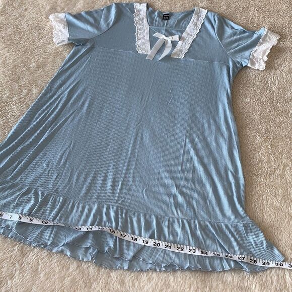 SHEIN blue nightgown with ribbon size: Medium - Picture 12 of 16